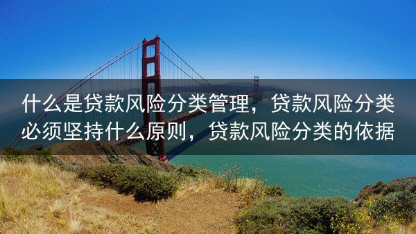 什么是贷款风险分类管理，贷款风险分类必须坚持什么原则，贷款风险分类的依据