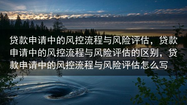 贷款申请中的风控流程与风险评估，贷款申请中的风控流程与风险评估的区别，贷款申请中的风控流程与风险评估···