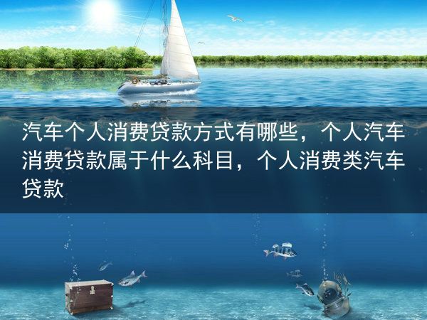 汽车个人消费贷款方式有哪些，个人汽车消费贷款属于什么科目，个人消费类汽车贷款