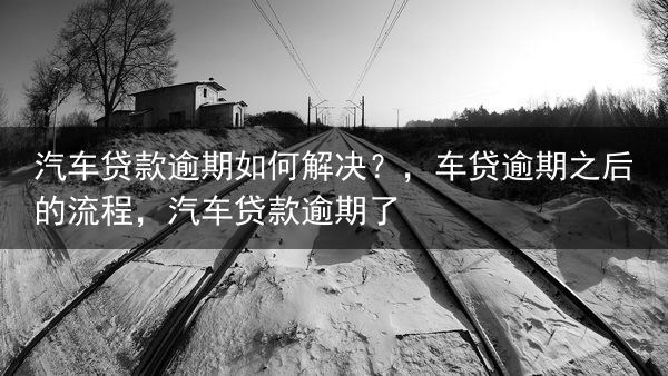 汽车贷款逾期如何解决？，车贷逾期之后的流程，汽车贷款逾期了