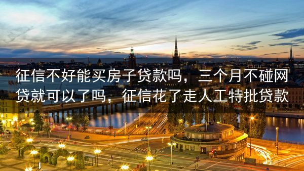 征信不好能买房子贷款吗，三个月不碰网贷就可以了吗，征信花了走人工特批贷款