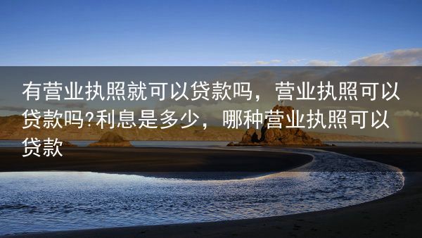 有营业执照就可以贷款吗，营业执照可以贷款吗?利息是多少，哪种营业执照可以贷款
