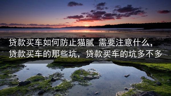 贷款买车如何防止猫腻 需要注意什么，贷款买车的那些坑，贷款买车的坑多不多