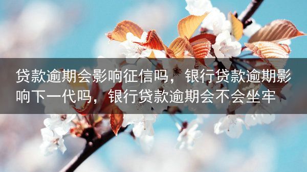 贷款逾期会影响征信吗，银行贷款逾期影响下一代吗，银行贷款逾期会不会坐牢